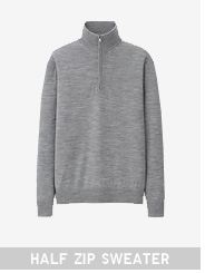 MEN'S HALF ZIP SWEATER