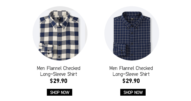 MEN FLANNEL CHECKED LONG-SLEEVE SHIRT