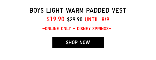 BOYS LIGHT WARM PADDED VEST
