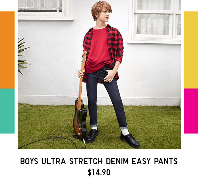 BOYS ULTRA STRETCH DENIM EASY PANTS $14.90