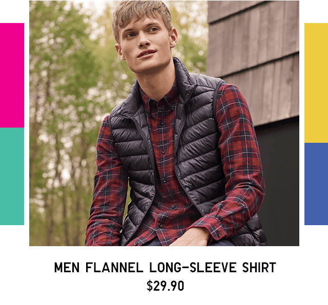 MEN FLANNEL LONG-SLEEVE SHIRT $29.90