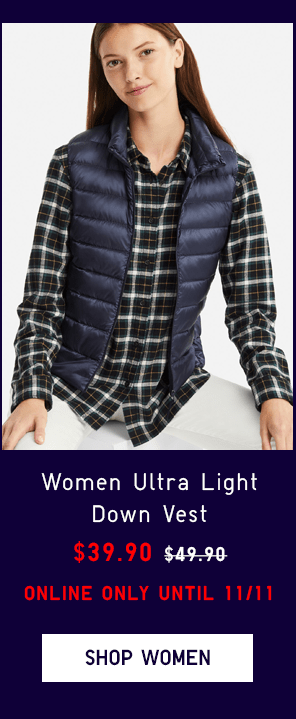 WOMEN ULTRA LIGHT DOWN VEST $39.90 - SHOP WOMEN