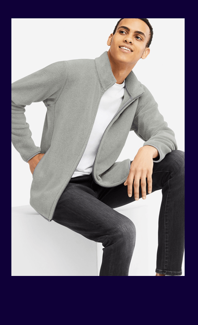 MEN FLEECE FULL-ZIP JACKET $19.90