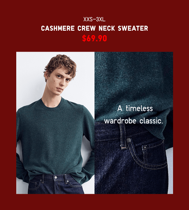 BODY4 - MEN CASHMERE CREW NECK SWEATER