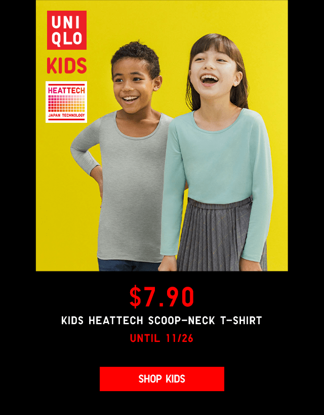 PDP6 - KIDS HEATTECH SCOOP-NECK T-SHIRT