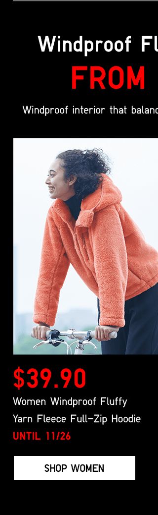 PDP1 - WOMEN WINDPROOF FLUFFY YARN FLEECE FULL-ZIP HOODIE