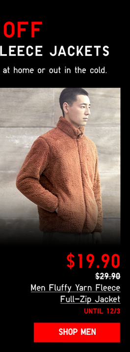 BODY3 PDP8 - MEN FLUFFY YARN FLEECE FULL-ZIP JACKET