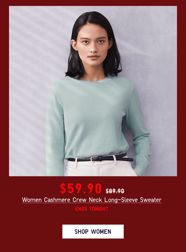 PDP5 - WOMEN CASHMERE CREW NECK LONG-SLEEVE SWEATER