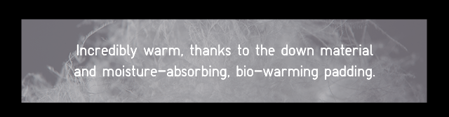 BODY1 - INCREDIBLY WARM, THANKS TO DOWN MATERIAL