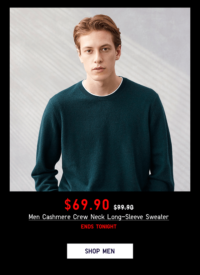 PDP4 - MEN CASHMERE CREW NECK LONG-SLEEVE SWEATER