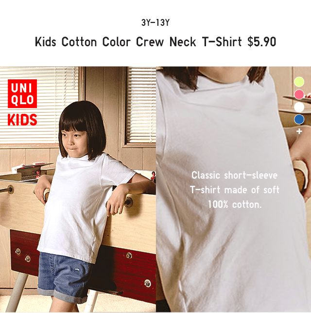 PDP4 - KIDS COTTON COLOR CREW NECK T-SHIRT
