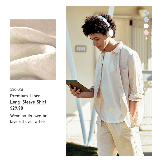 PDP5 - MEN PREMIUM LINEN LONG-SLEEVE SHIRT