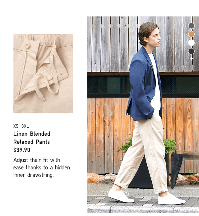 PDP7 - MEN LINEN BLENDED RELAXED PANTS