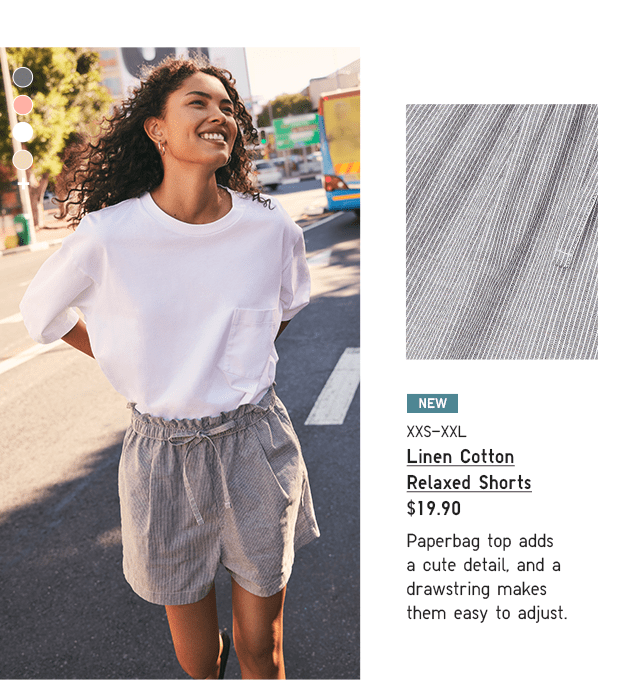 PDP4 - WOMEN LINEN COTTON RELAXED SHORTS