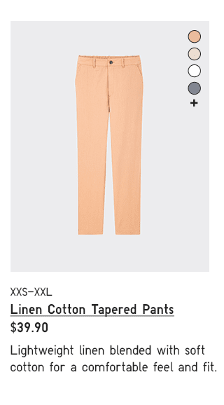 PDP4 - WOMEN LINEN COTTON TAPERED PANTS