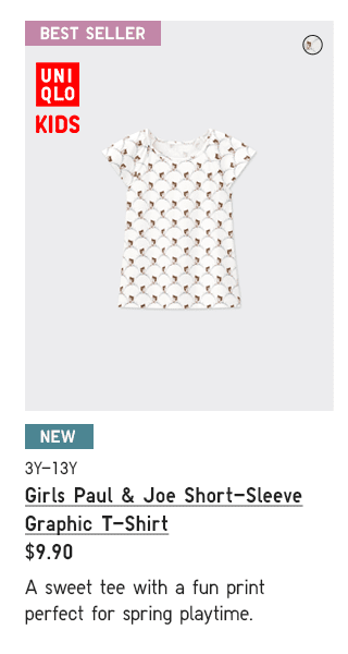 PDP9 - GIRLS PAUL & JOE SHORT-SLEEVE GRAPHIC T-SHIRT