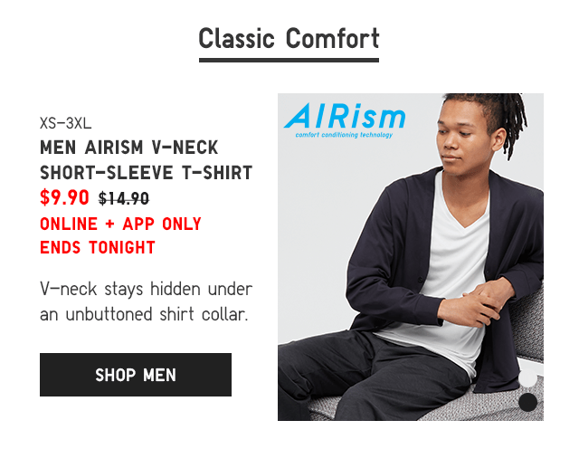 PDP2 - MEN AIRISM V-NECK SHORT-SLEEVE T-SHIRT