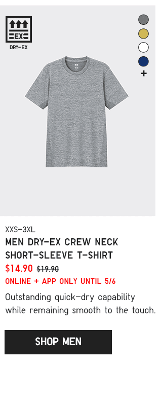 PDP7 - MEN  DRY-EX CREW NECK SHORT-SLEEVE T-SHIRT