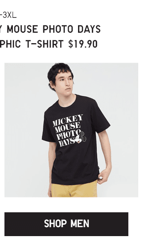 PDP6 - MEN MICKEY MOUSE PHOTO DAY SHORT-SLEEVE GRAPHIC T-SHIRT