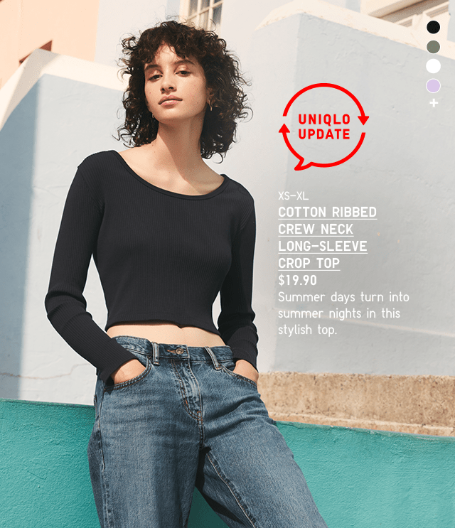 PDP2 - WOMEN COTTON RIBBED CREW NECK SHORT-SLEEVE CROP TOP