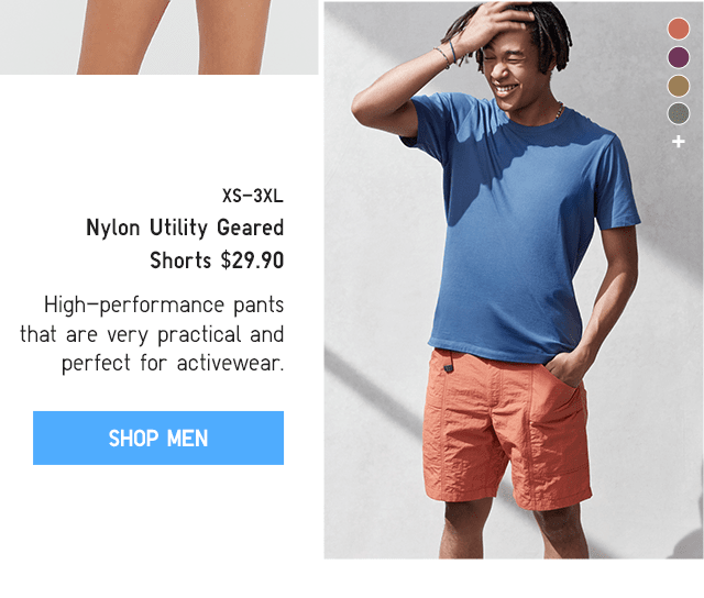 PDP6 - MEN NYLON UTILITY GEARED SHORTS