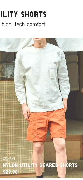PDP6 - MEN NYLON UTILITY GEARED SHORTS