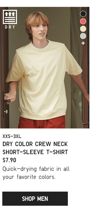 PDP8 - DRY COLOR CREW NECK SHORT-SLEEVE T-SHIRT