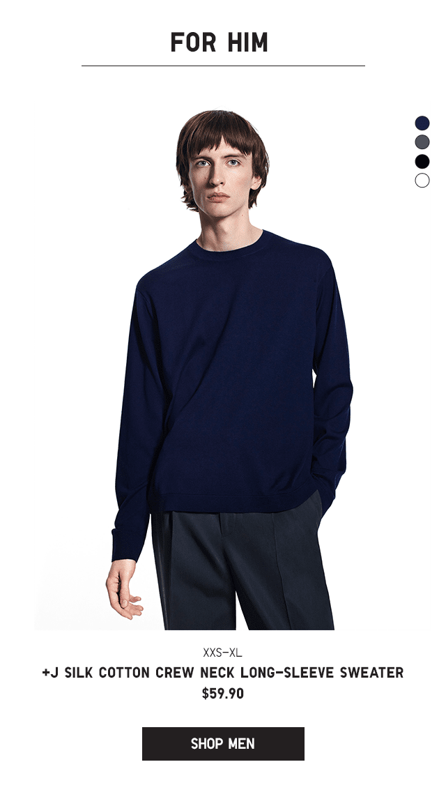 PDP4 - MEN +J COTTON CREW NECK LONG-SLEEVE SWEATER