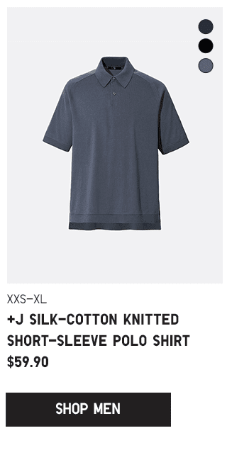 PDP5 - MEN +J SILK-COTTON KNITTED-SLEEVE POLO SHIRT