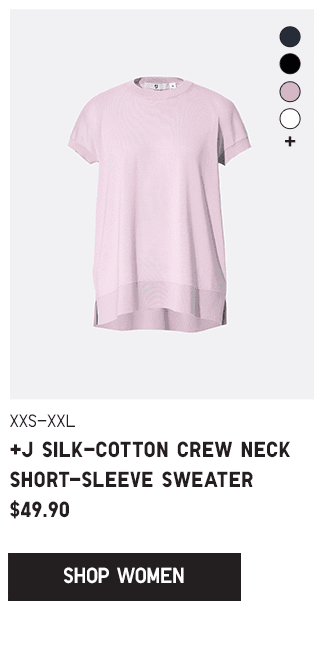 PDP2 - WOMEN +J SILK-COTTON CREW NECK SHORT-SLEEVE SWEATER