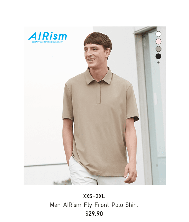 PDP4 - MEN AIRISM FLY FRONT POLO SHIRT