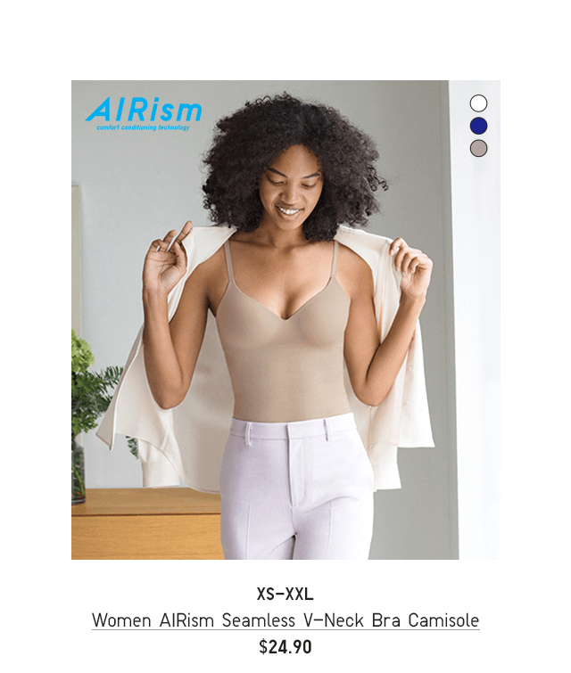 PDP2 - WOMEN AIRISM SEAMLESS V-NECK BRA CAMISOLE