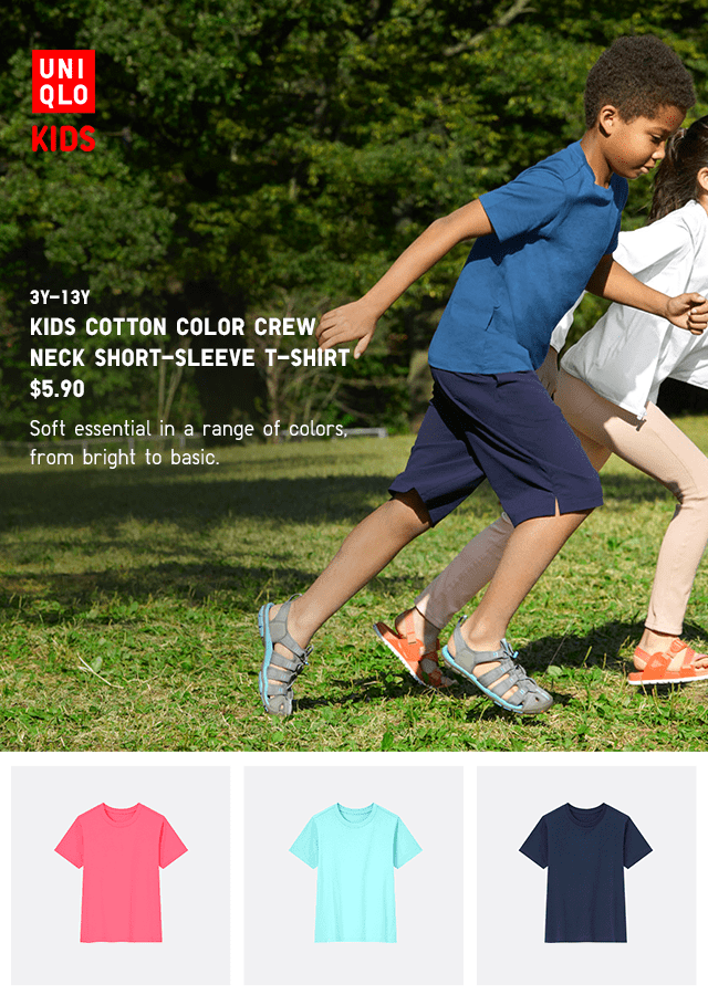 PDP5 - KIDS COTTON COLOR CREW NECK SHORT-SLEEVE T-SHIRT