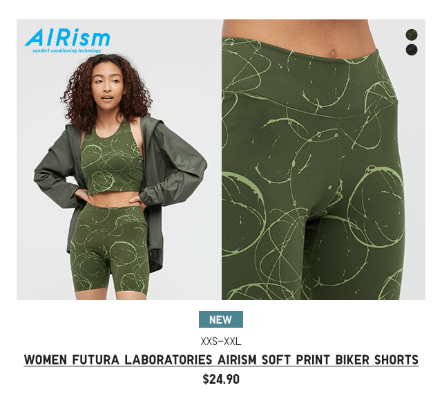 PDP2 - WOMEN FUTURA LABORATORIES AIRISM SOFT PRINT BIKER SHORTS
