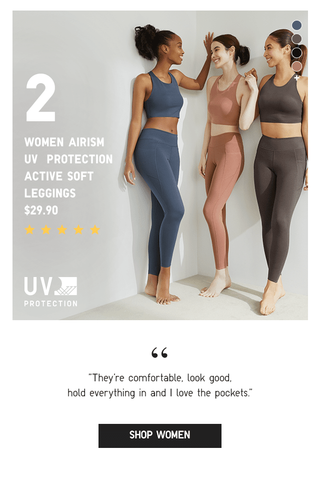 PDP2 - WOMEN AIRISM UV PROTECTION ACTIVE SOFT LEGGINGS