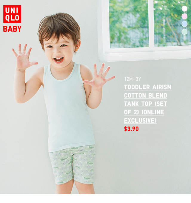 PDP4 - TODDLER AIRISM COTTON BLEND TANK TOP SET OF 2
