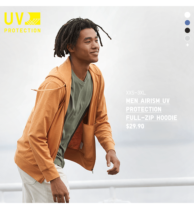 PDP6 - MEN AIRISM UV PROTECTION MESH LONG-SLEEVE FULL-ZIP HOODIE