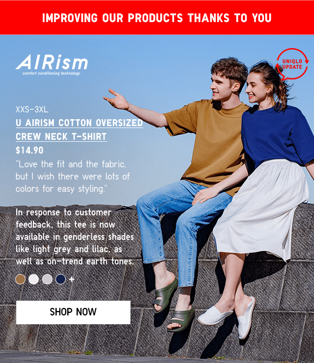 BANNER1 - WOMEN U AIRISM OVERSIZED CREW NECK T-SHIRT