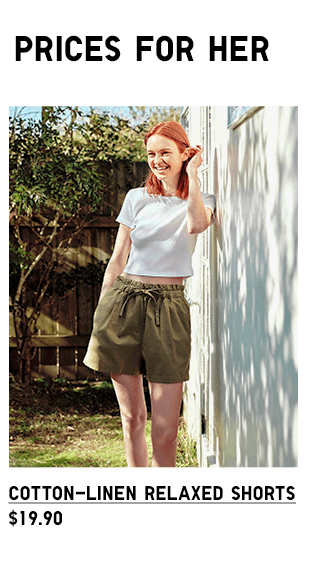 PDP6 - WOMEN COTTON-LINEN RELAXED SHORTS