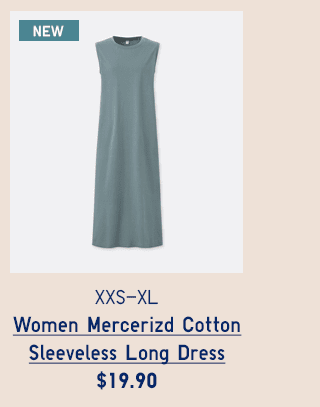 PDP8 - WOMEN MERCERIZED COTTON SLEEVELESS LONG DRESS