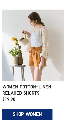 PDP8 - WOMEN COTTON-LINEN RELAXED SHORTS