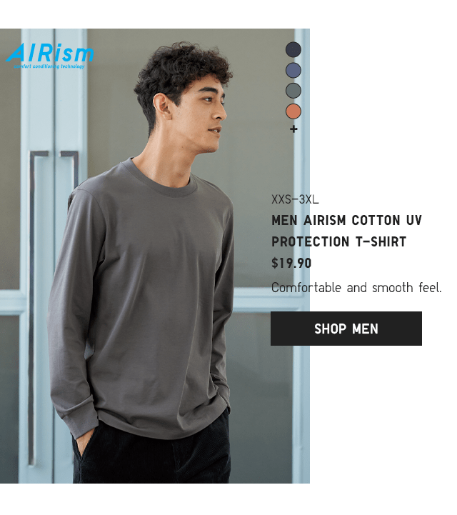 PDP3 - MEN AIRISM COTTON UV PROTECTION T-SHIRT