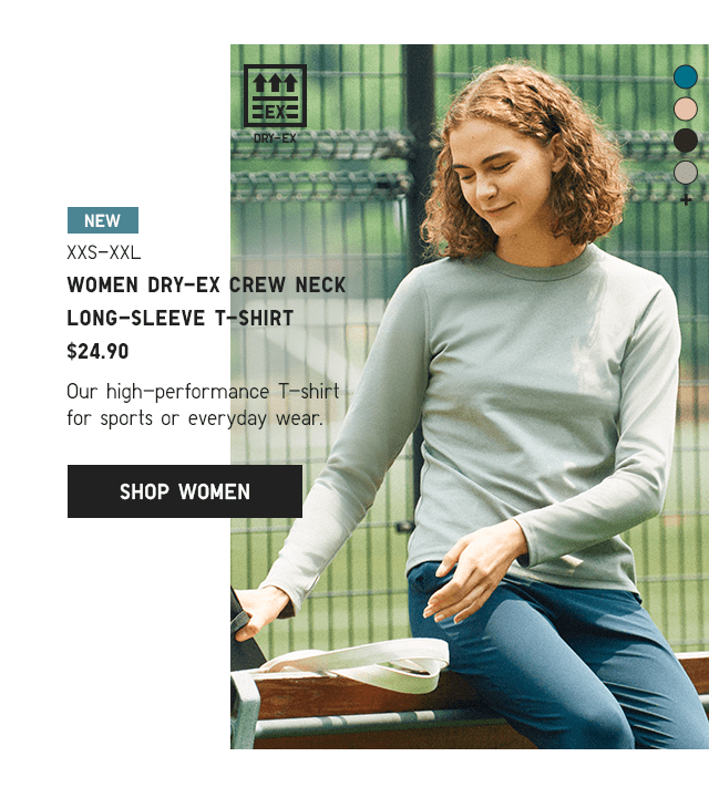 PDP6 - WOMEN DRY-EX CREW NECK LONG-SLEEVE T-SHIRT