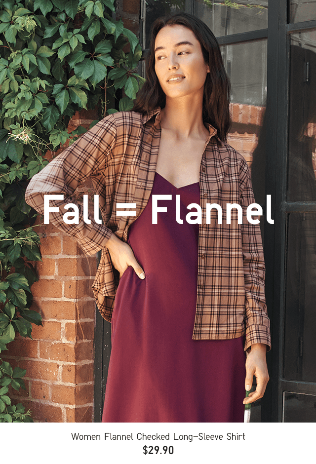 HERO - WOMEN FLANNEL CHECKED LONG-SLEEVE SHIRT