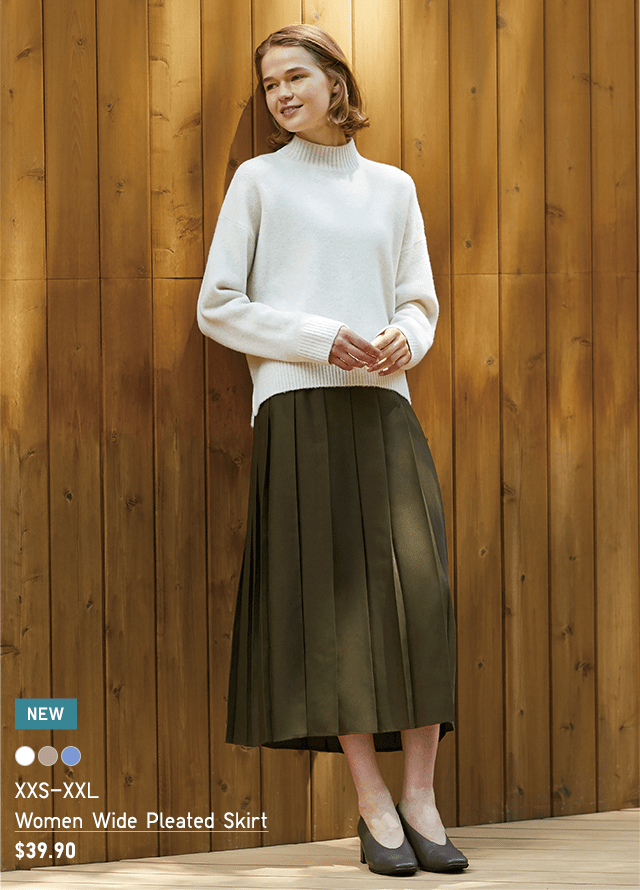 HER0 - WOMEN WIDE PLEATED SKIRT