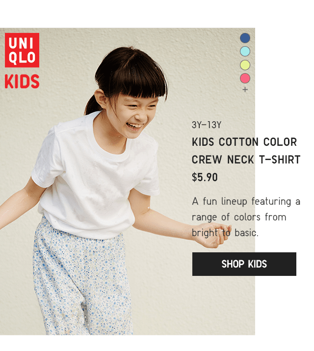 PDP5 - KIDS COTTON COLOR CREW NECK T-SHIRT