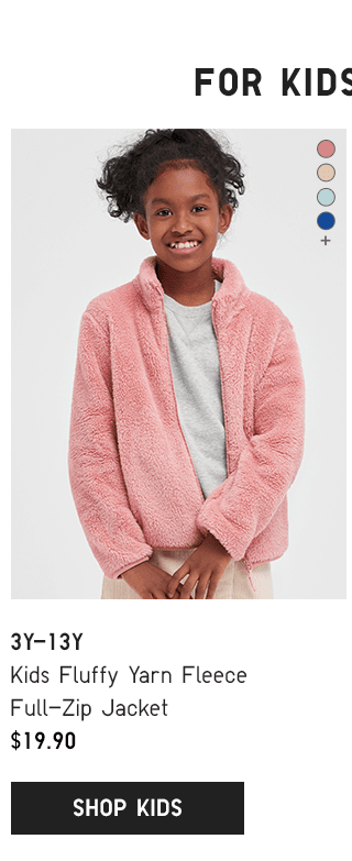 PDP5 - KIDS FLUFFY YARN FLEECE FULL-ZIP JACKET
