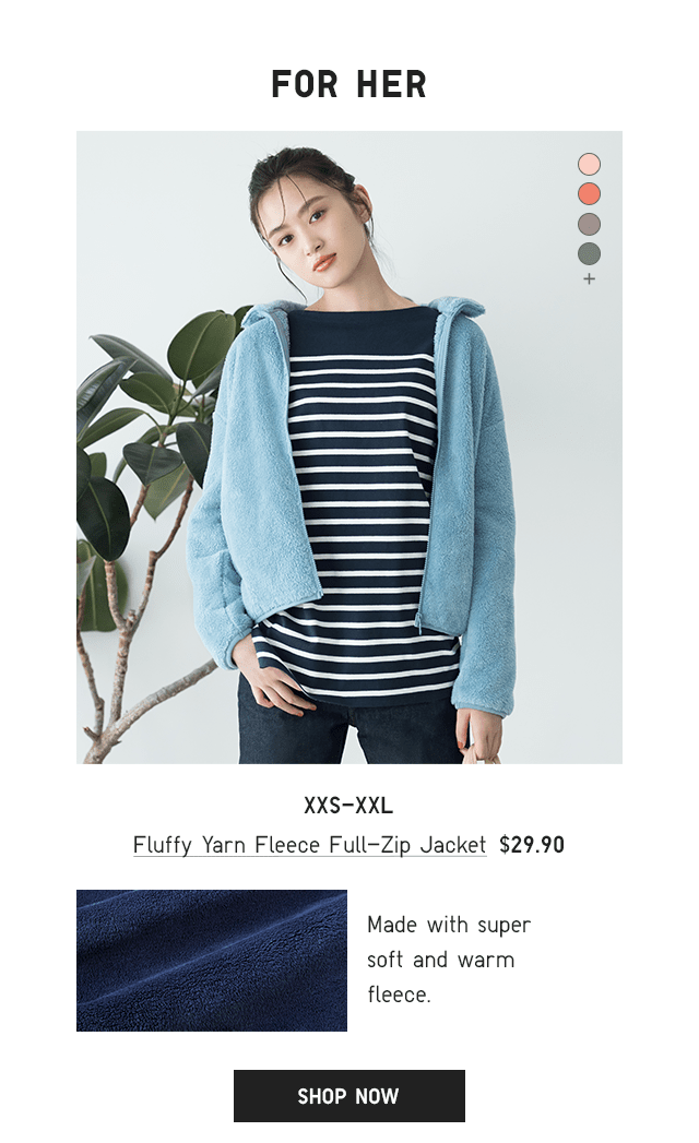 PDP1 - WOMEN FLUFFY YARN FLEECE FULL-ZIP JACKET