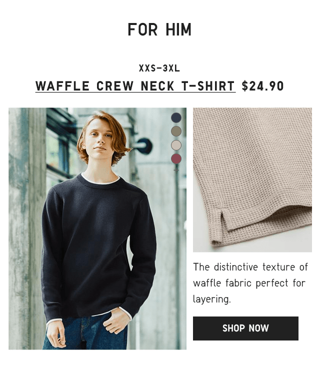 PDP4 - MEN WAFFLE CREW NECK T-SHIRT