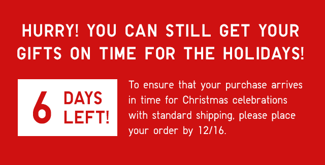 BANNER - GET YOUR GIFTS IN TIME FOR THE HOLIDAYS